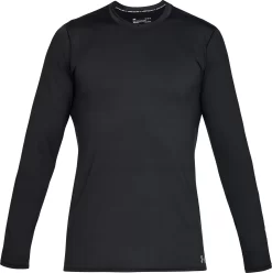 Under Armour Men's ColdGear Fitted Crew Long Sleeve Shirt -Ball Games Comprehensive Shop 1332491 001 BlackSteel FRT