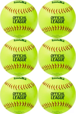 DICK'S Sporting Goods 12'' Slowpitch Practice Softballs – 6 Pack