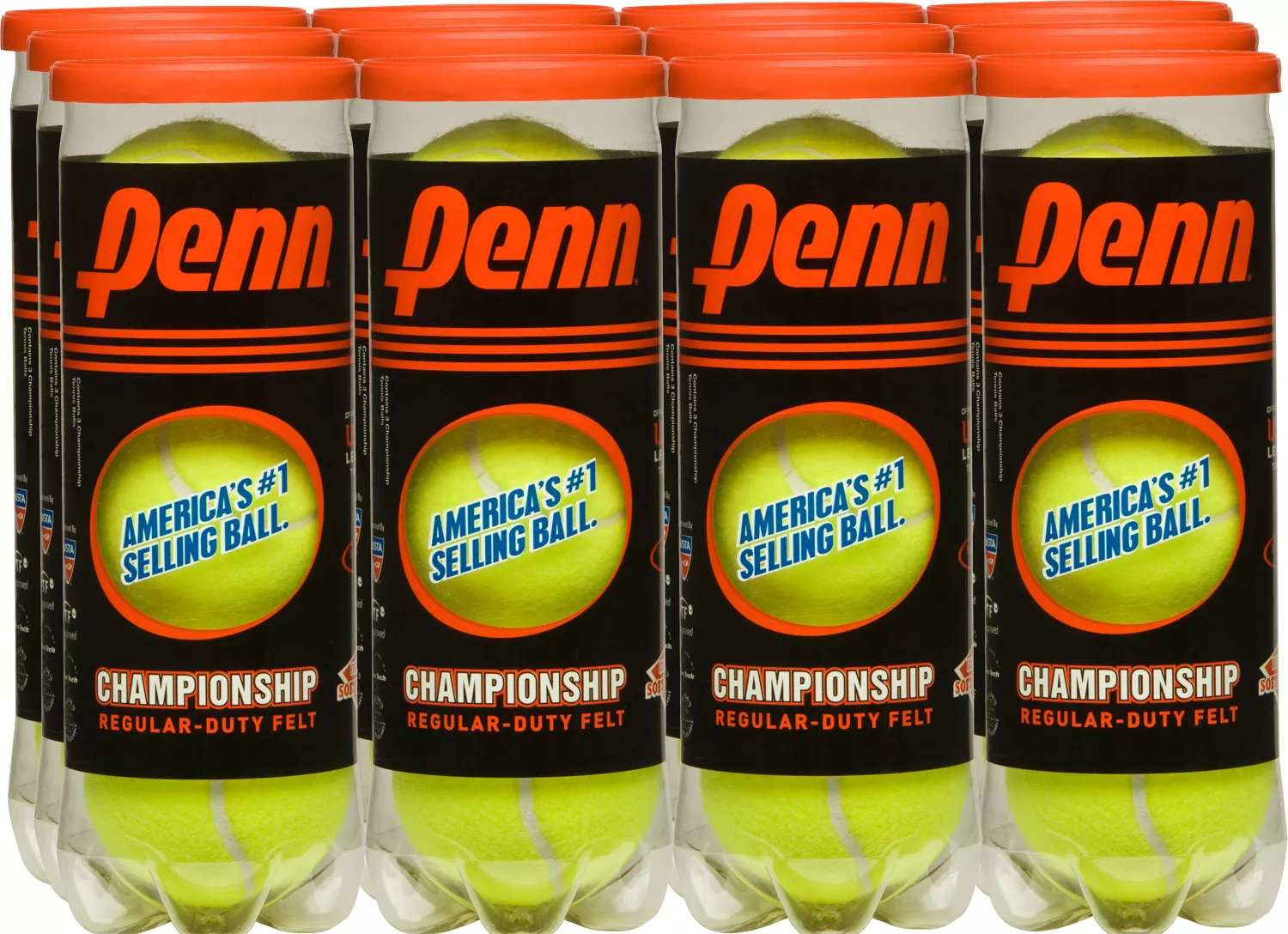 Penn Championship Regular Duty Tennis Balls - 12 Pack 3 Penn Championship Regular Duty Tennis Balls - 12 Pack