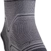 Shock Doctor Compression Knit Ankle Sleeve -Ball Games Comprehensive Shop 16SKRACMPKNTNKLSLSPM Grey Black