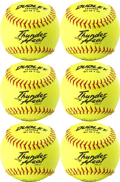 Dudley 12” NFHS/ASA Thunder Heat Fastpitch Softballs - 6 Pack