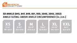 Shock Doctor Compression Knit Ankle Sleeve W/ Gel Support -Ball Games Comprehensive Shop 2043 0107 BlackGrey DET