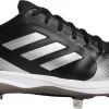 Adidas Women's Purehustle 2 Metal Fastpitch Softball Cleats -Ball Games Comprehensive Shop 21ADIAPRHSTL2BLKSCLT Black Silver