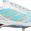 Adidas Women's Purehustle 2 Elite Dripped-Out Metal Fastpitch Softball Cleats -Ball Games Comprehensive Shop 21ADIAPRHSTL2LTDRCLT White Blue