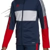 Adidas Women's Tiro 21 Americana Track Jacket -Ball Games Comprehensive Shop 21ADIWTR21JCKTMRCAPO Crew Navy White Vivid Red