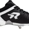 Ringor Women's Flite Metal Fastpitch Softball Cleats -Ball Games Comprehensive Shop 21IYZWRNGRFLTSPKRCLT Black White