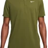 Nike Men's NikeCourt Dri-FIT Blade Collar Tennis Polo -Ball Games Comprehensive Shop 21NIKMMNKCTDFPLBLRCQ Rough Green White