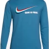 Nike Men's “Game So Fresh” Basketball Long Sleeve T-Shirt -Ball Games Comprehensive Shop 21NIKMMNKHBRSWSHHAPT Laser Blue