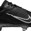 Nike Women's Hyperdiamond 4 Elite Metal Fastpitch Softball Cleats -Ball Games Comprehensive Shop 21NIKWWHYPRDMND4LSTL Black White