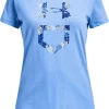 Under Armour Girls' Softball Graphic Branded T-Shirt -Ball Games Comprehensive Shop 21UARGGSFTBLLGRPHBBA Carolina Blue