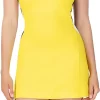 FILA Women's Heritage Racerback Dress -Ball Games Comprehensive Shop 22FILWHRTGRCRBCKDRCQ Buttercup
