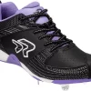 Ringor Women's FLITE Pitching Metal Fastpitch Softball Cleats -Ball Games Comprehensive Shop 22IYZWRNGRFLGHTSPCLTC Black Purple