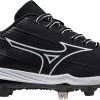 Mizuno Women's Sweep 6 Metal Fastpitch Softball Cleats -Ball Games Comprehensive Shop 22MIZWMZNSWP6WHTXCLT Black White