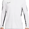 Nike Men's Dri-FIT Academy 1/4 Zip Global Long Sleeve T-Shirt -Ball Games Comprehensive Shop 22NIKMMNKDFCD23DRNST White