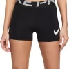 Nike Women's Pro Dri-FIT 3" Graphic Training Shorts -Ball Games Comprehensive Shop 22NIKWPR3S22GRPHCAPB Black White