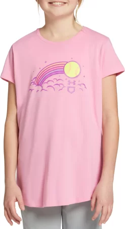 Under Armour Girls' Rainbow Softball Short Sleeve T-Shirt