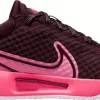 NikeCourt Women's Zoom Pro Hard Court Tennis Shoes -Ball Games Comprehensive Shop 23NIKWCRTPRHCBLKBFTW Burgandy Pink