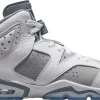 Air Jordan 6 Retro Kids' Grade School Basketball Shoes -Ball Games Comprehensive Shop 23NIKYRTR6WHTGRYBKDS White Grey