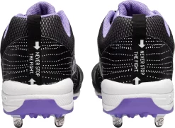 Ringor Women's FLITE Pitching Metal Fastpitch Softball Cleats -Ball Games Comprehensive Shop 3842S FABO 1904 3842SNOFABO19 BLACKPUR BCK