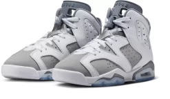 Air Jordan 6 Retro Kids' Grade School Basketball Shoes 15 Air Jordan 6 Retro Kids' Grade School Basketball Shoes -Ball Games Comprehensive Shop 384665 100 WhiteGrey AL