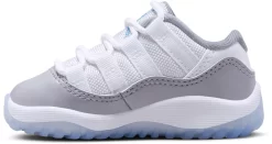 Air Jordan 11 Low Retro Toddler Basketball Shoes -Ball Games Comprehensive Shop 505836 140 GreyBlueWhite INS