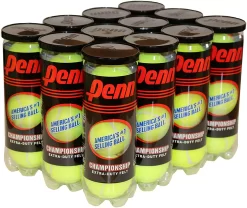 Penn Championship Extra Duty Tennis Balls - 12 Can Pack -Ball Games Comprehensive Shop 521012 NOCOLOR AL