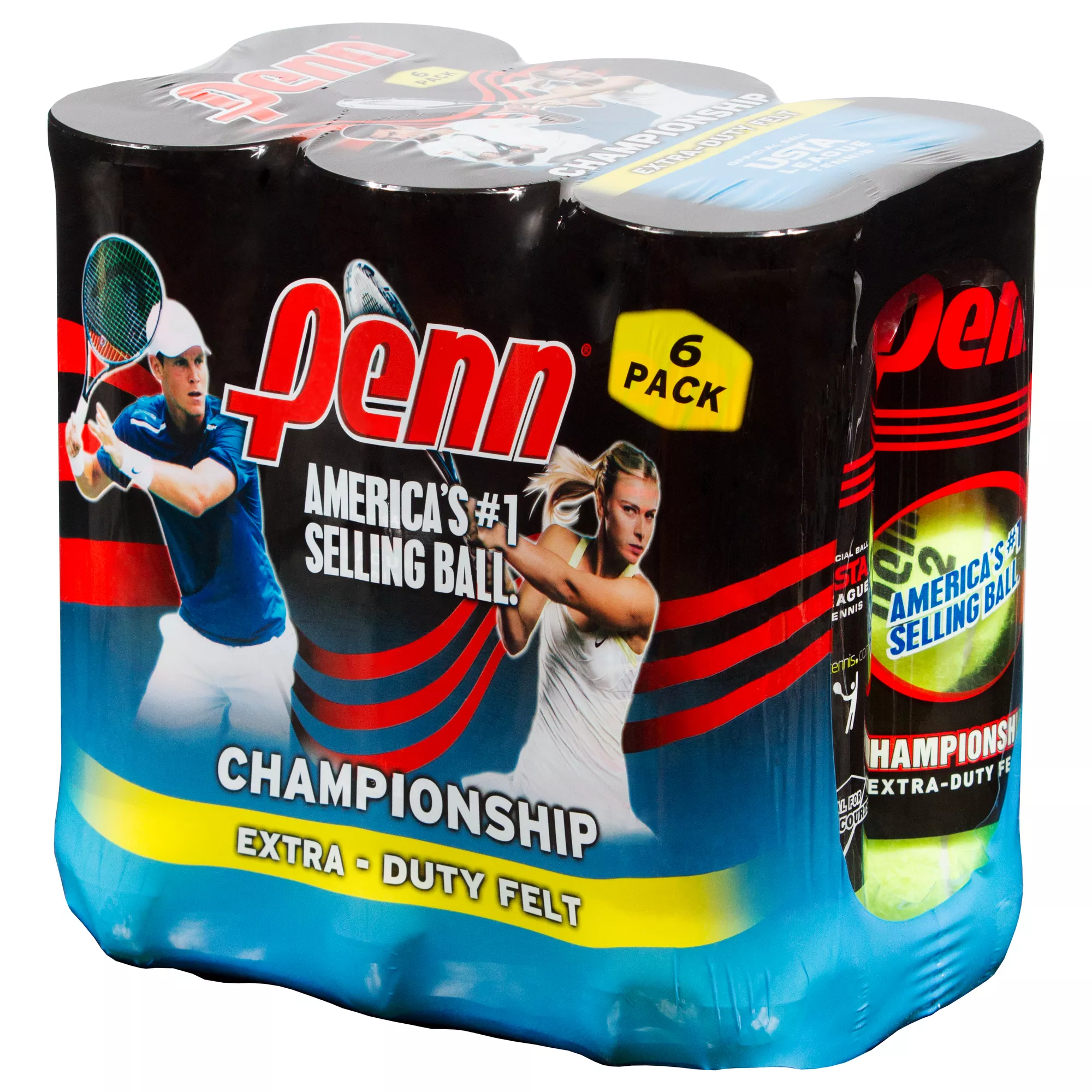 Penn Champion Extra Duty 6-Pack Tennis Balls 4 Penn Champion Extra Duty 6-Pack Tennis Balls - Image 2