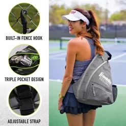 Franklin Pickleball-X Elite Performance Sling Bag -Ball Games Comprehensive Shop 52823 Gray MODBCK