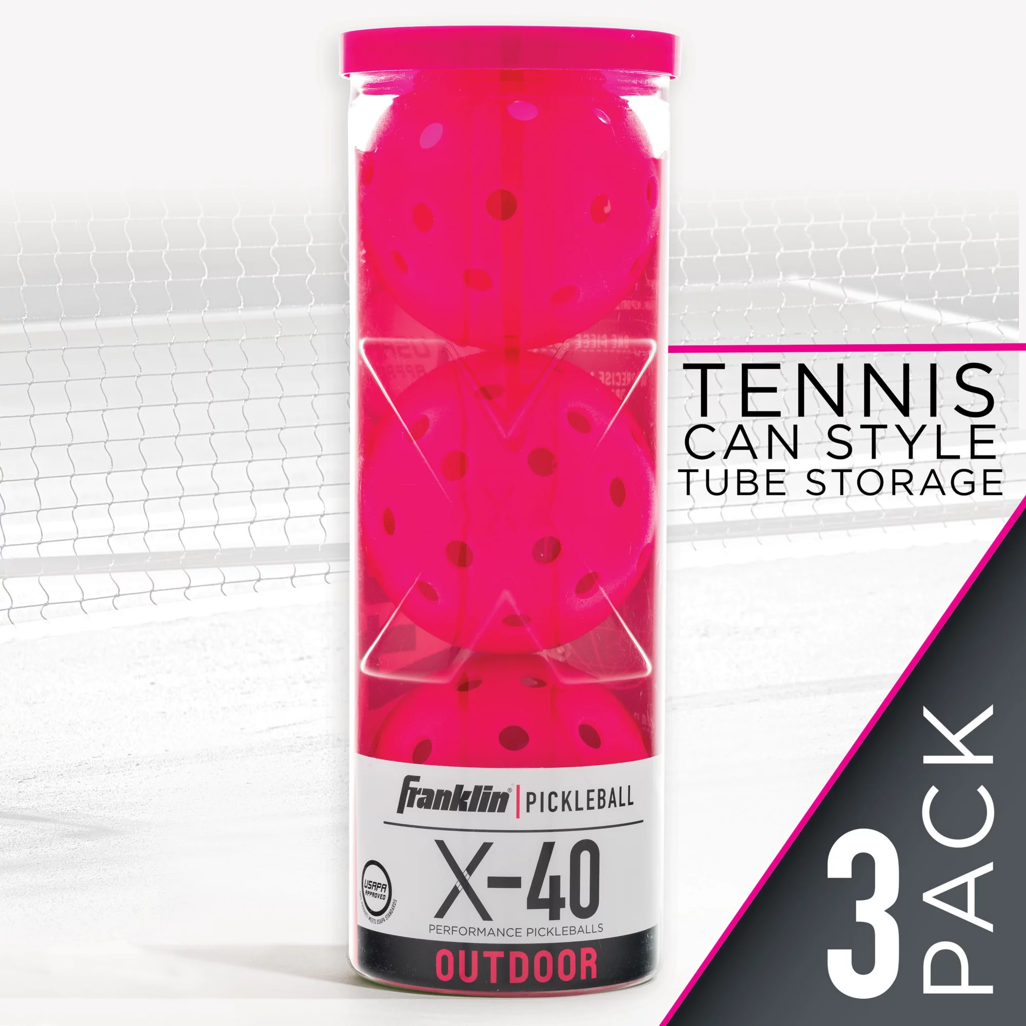 Franklin Pickleball-X Outdoor Pickleballs – 3 Pack 4 Franklin Pickleball-X Outdoor Pickleballs – 3 Pack - Image 2