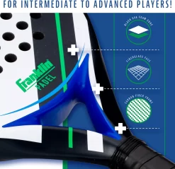 Franklin Aurora Padel Tennis Paddle 16 Franklin Aurora Padel Tennis Paddle -Ball Games Comprehensive Shop 53977P BLUEGREEN DET alt1