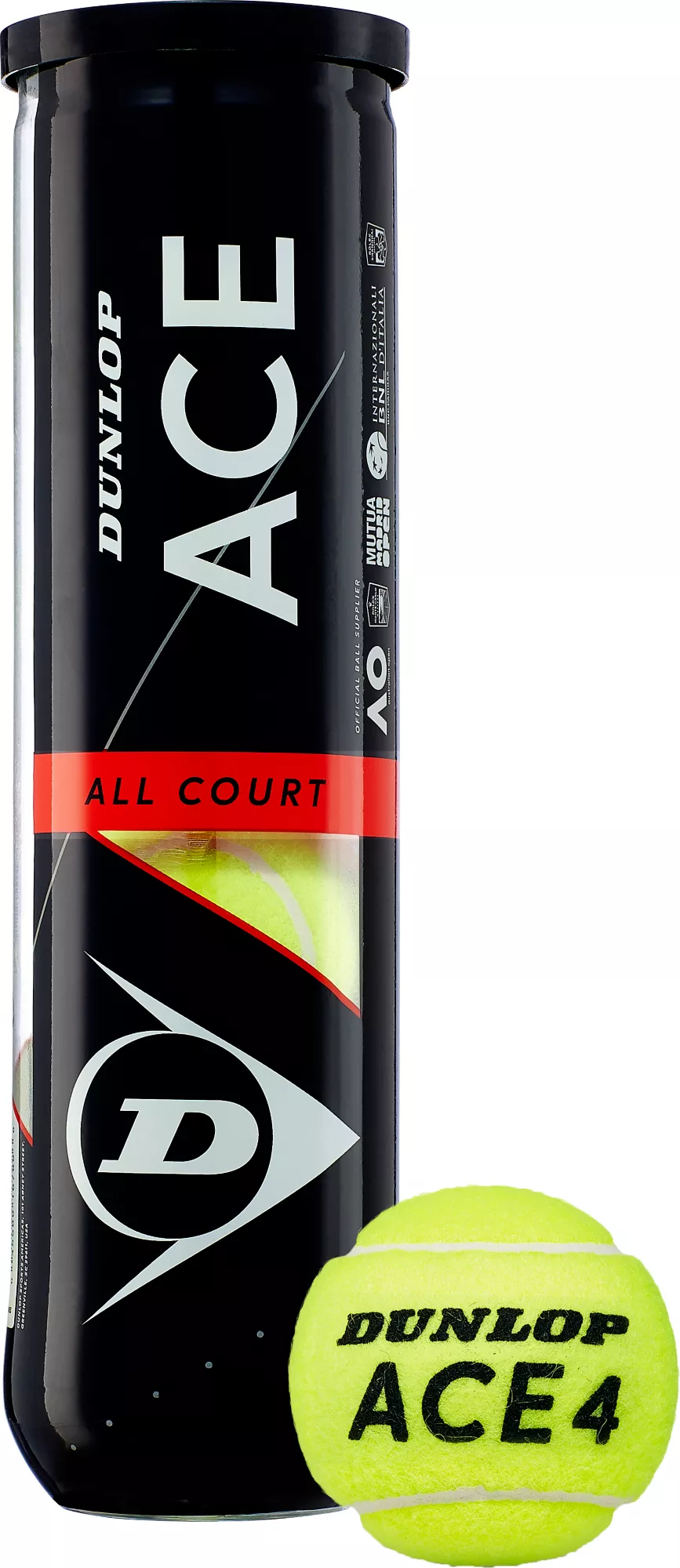 Dunlop Ace All Court 4-Ball Can 4 Dunlop Ace All Court 4-Ball Can - Image 2
