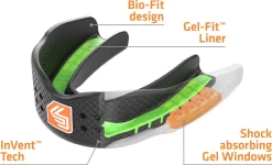 Shock Doctor Adult SuperFit Basketball Mouthguard -Ball Games Comprehensive Shop 9200A Black DET alt1