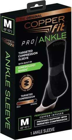 Copper Fit Pro Series Ankle Sleeve 11 Copper Fit Pro Series Ankle Sleeve -Ball Games Comprehensive Shop CFPROAK NOCOLOR DET alt3
