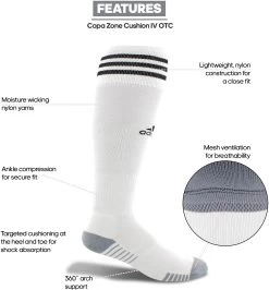 Adidas Copa Zone Cushion IV Soccer OTC Socks -Ball Games Comprehensive Shop COPAIV 5147304A YELLOWWHITE DET alt2