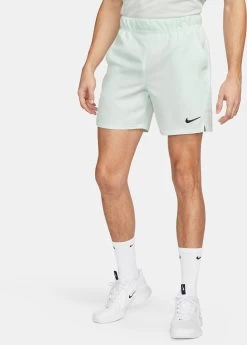 Nike Men's NikeCourt Dri-FIT Victory 7” Tennis Shorts -Ball Games Comprehensive Shop CV3048 394 BarelyGreenBlack MODFRT alt1