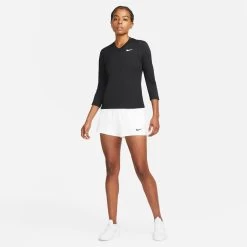 Nike Women's NikeCourt Victory Tennis Shorts -Ball Games Comprehensive Shop DH9557 100 WhiteBlack MODSTL
