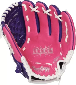 Rawlings 10'' Tee Ball Highlight Series Glove 9 Rawlings 10'' Tee Ball Highlight Series Glove -Ball Games Comprehensive Shop DICHFP10PPWLZ DICHFP10PPW03 Purple PALM