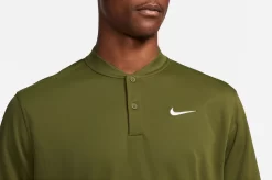 Nike Men's NikeCourt Dri-FIT Blade Collar Tennis Polo -Ball Games Comprehensive Shop DJ4167 326 RoughGreenWhite MODDET