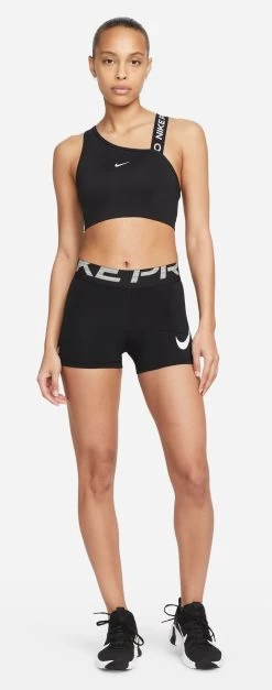 Nike Women's Pro Dri-FIT 3" Graphic Training Shorts -Ball Games Comprehensive Shop DM7687 010 BlackWhite MODSTL