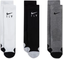 Nike Elite Kids' Crew Socks - 3 Pack -Ball Games Comprehensive Shop DN6949 902 CarbonheatherBlackWhite SET