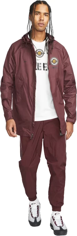 Nike Men's F.C. Storm-FIT Hooded Soccer Rain Jacket -Ball Games Comprehensive Shop DQ5202 652 BurgundyCrush MODBCK