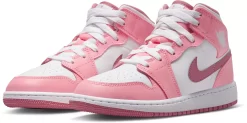 Jordan Kids' Grade School Air Jordan 1 Mid Basketball Shoes -Ball Games Comprehensive Shop DQ8423 616 CoralWhite AL