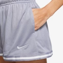 Nike Women's Sportswear Essentials Mesh Mid-Rise Shorts -Ball Games Comprehensive Shop DV7966SU23 DV7966519 IndigoHaze MODDET
