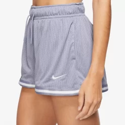 Nike Women's Sportswear Essentials Mesh Mid-Rise Shorts -Ball Games Comprehensive Shop DV7966SU23 DV7966519 IndigoHaze MODSDE