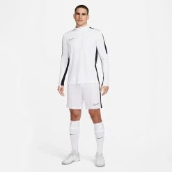Nike Men's Dri-FIT Academy 1/4 Zip Global Long Sleeve T-Shirt -Ball Games Comprehensive Shop DX4294 100 White MODBCK