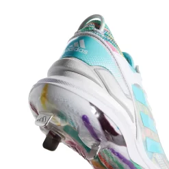 Adidas Women's Purehustle 2 Elite Dripped-Out Metal Fastpitch Softball Cleats -Ball Games Comprehensive Shop FZ0321 WhiteBlue DET