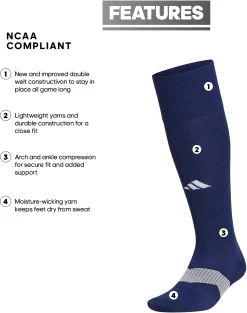 Adidas Unisex Metro 6 OTC Socks -Ball Games Comprehensive Shop METRO6OTC NavyGreyBlack DET