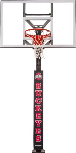 Goalsetter Ohio State Buckeyes Basketball Pole Pad -Ball Games Comprehensive Shop PC824OHS 1 Black FRT alt2