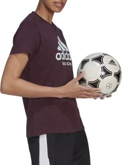 Adidas Women's Soccer Logo T-Shirt -Ball Games Comprehensive Shop S22GFXFB001W HM9896 ShadowMaroon MODSDE