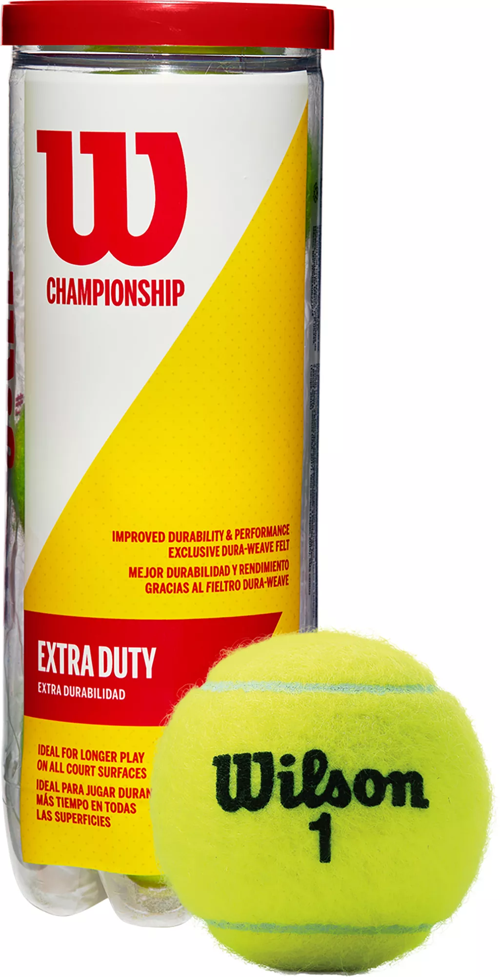 Wilson Championship Extra Duty Tennis Balls - 4 Pack 4 Wilson Championship Extra Duty Tennis Balls - 4 Pack - Image 2